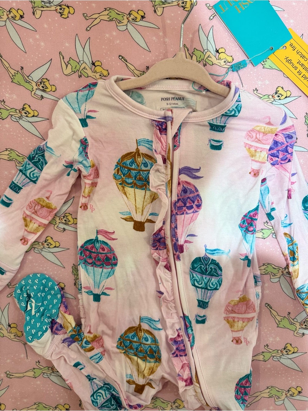 🎈 Posh Peanut Hot Air Balloon Footie – 9–12 Months – NWT